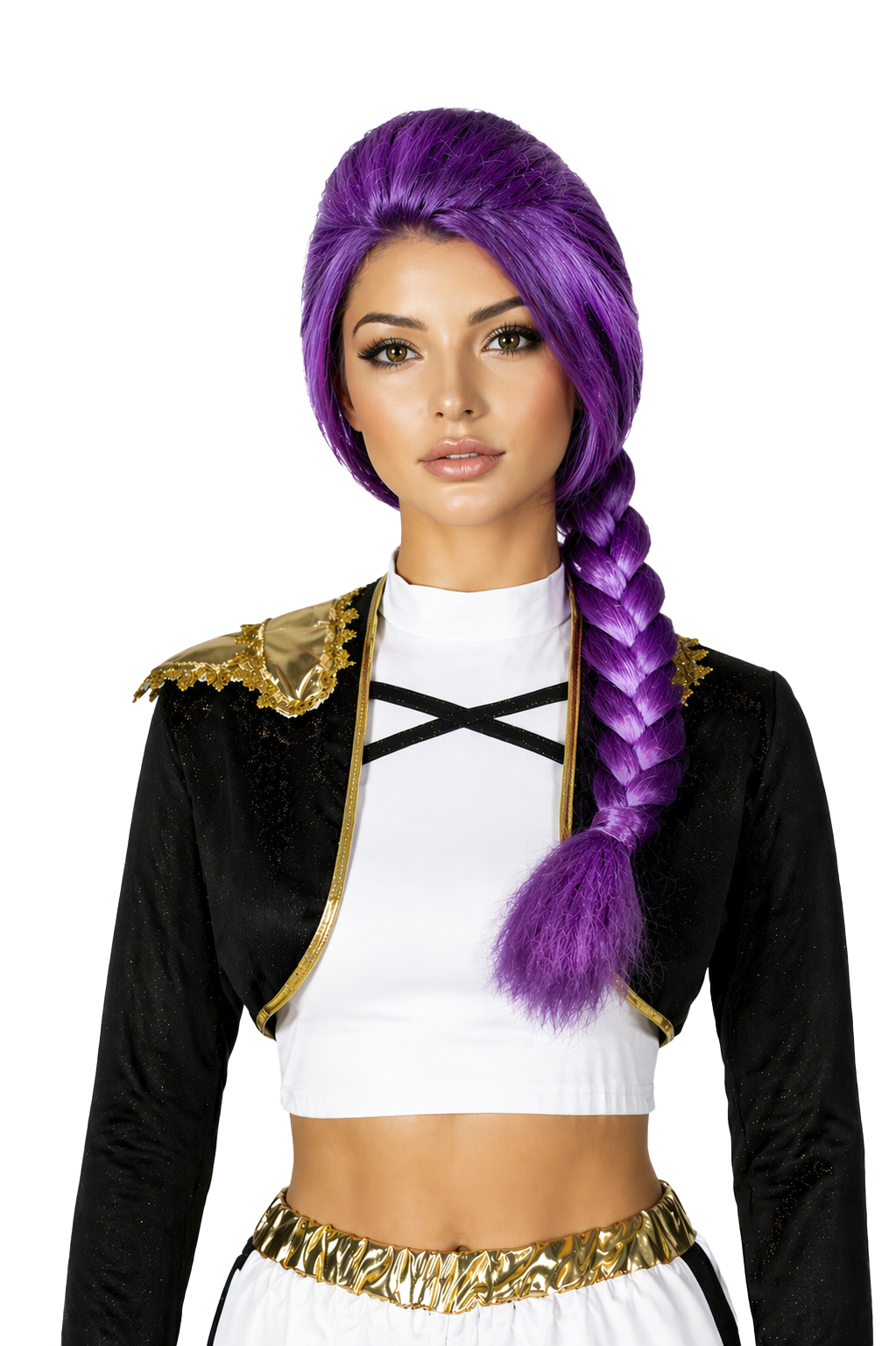 PARRUCCA TRECCIA VIOLA POP STAR LUSSO